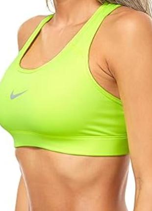 Nike спортивный топ неон салатовый лиф5 фото