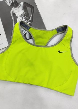 Nike спортивный топ неон салатовый лиф3 фото