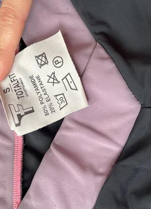 Лосины для фитнеса total fit черно-розовые