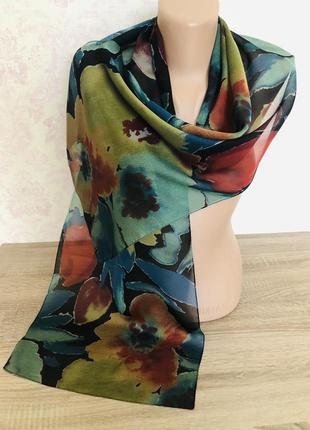 Шарф яркий акварель