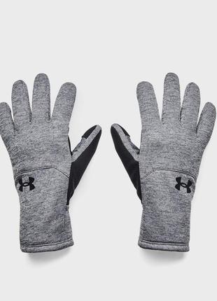 Under armour мужские серые перчатки ua storm fleece gloves