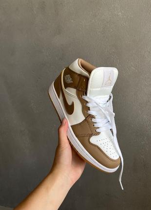 Nike air jordan 1 retro beige5 фото