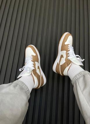 Nike air jordan 1 retro beige8 фото