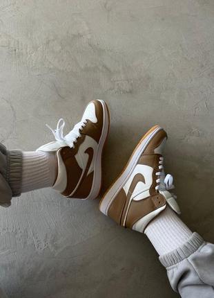 Nike air jordan 1 retro beige7 фото