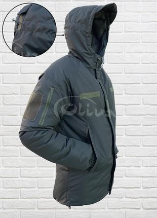 Водозахисна зимова куртка (хакі)2 фото