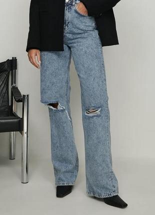 Zara new na-kd zara новые 32/34 размер джинсы прямие оригинал джинсы клеш палаццо рваные na-kd на девочку высокую2 фото