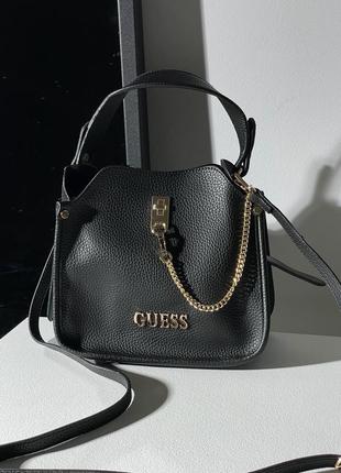 Женская черная сумка люкс качества guess