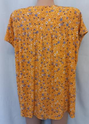 Легкая блуза в цветочек, большой размер  №12bp2 фото