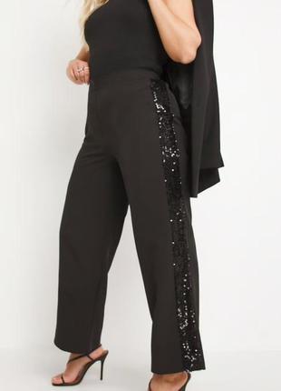 Valentino брюки черные расшитые паетками карманы штаны2 фото