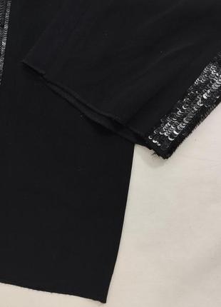 Valentino брюки черные расшитые паетками карманы штаны4 фото