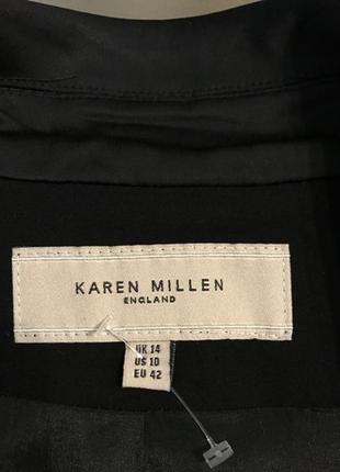 Укороченный пиджак - смесовая шерсть, karen millen, размер eur-42/l-xl8 фото