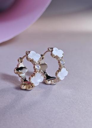 Сережки кільцями, біла конюшинка