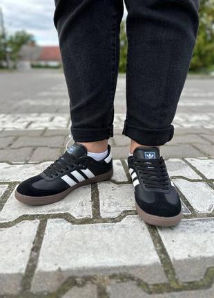 Adidas samba black gum8 фото