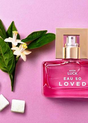 Жіноча парфумна вода avon luck eau so loved, 30 мл (ейвон лак ловед, ейвон лук ловед)