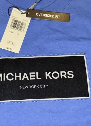 Футболка michael kors flagship oversized-fit logo graphic t-shirt4 фото