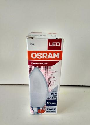 Лампа лампочка энергосберегающая светодиодная лед led 4w 40w е14 osram