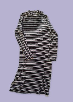 ❇️стильное длинное платье для девочки в рубчик (р. 158)