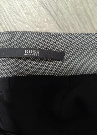 Классика серая юбка карандаш hugo boss шерстяная из тонкой шерсти3 фото