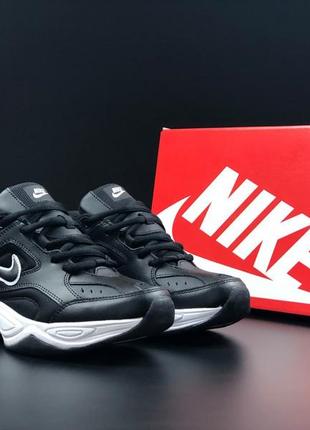 Чоловічі кросівки m2k tekno black white топ якість / кросівки осінні nike m2k tekno, чорні з білим3 фото