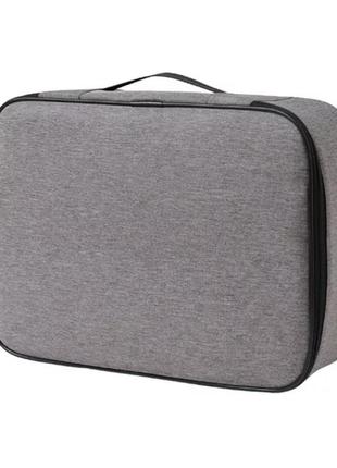 Дорожная сумка-органайзер, тревел кейс для хранения документов с кодовым замком серый4 фото