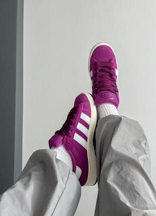 Женские кроссовки adidas campus violet white4 фото