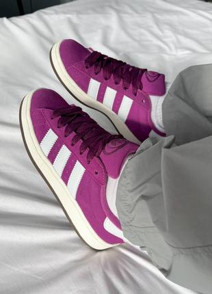 Женские кроссовки adidas campus violet white