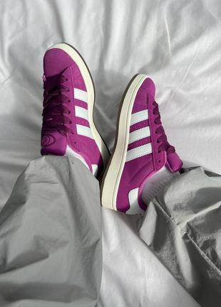 Женские кроссовки adidas campus violet white2 фото