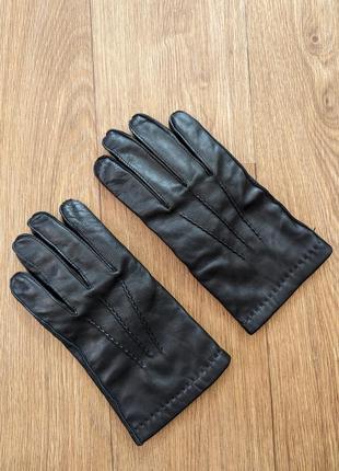 Мужские кожаные перчатки на шерстяной подкладке б/у guder размер 9.5