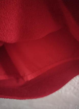 Юбка красная , шерсть saint denis3 фото