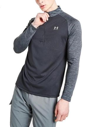 Лонгслів under armour zip реглан кофта для спорту на змійці1 фото