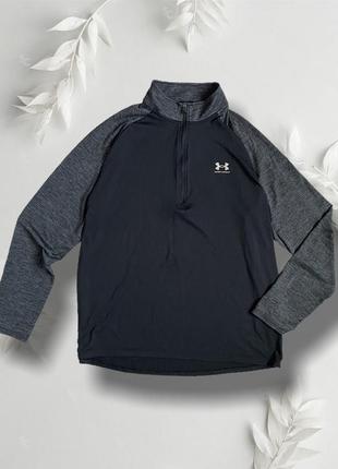 Лонгслів under armour zip реглан кофта для спорту на змійці5 фото