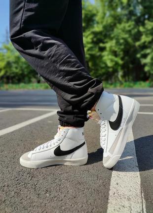 Кроссовки nike blazer mid 77 vintage white black