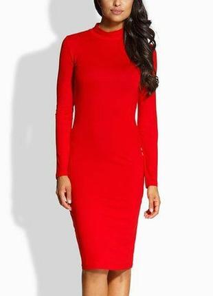 Базова брендова червона сукня міді від vero moda нова