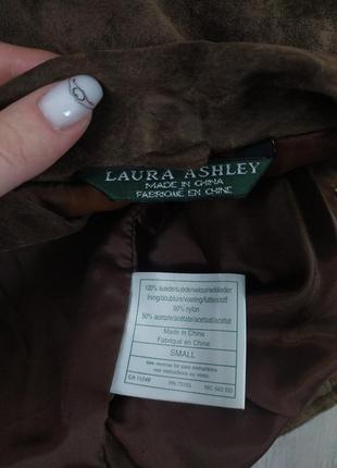 Женский замшевый жилет laura ashley коричневый с поясом размер s10 фото