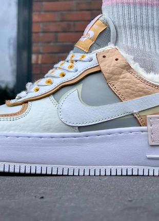 Женские зимние кроссовки nike air force 1 shadow spruce aura fur ❄️3 фото