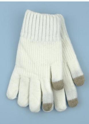 Рукавиці підліткові зимові з вовняною підкладкою і сенсорними пальцями