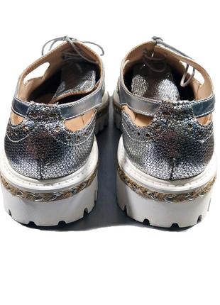 Alberto guardiani кожаные женские итальянские туфли на шнуровке, полуботинки  (р38 - 25,5см)7 фото