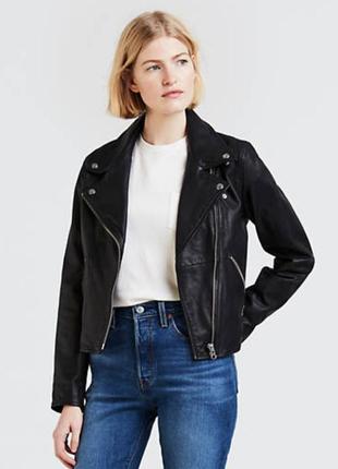 Levis leather moto jacket кожаная куртка косуха