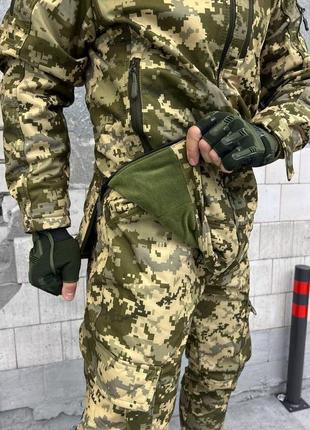 Зимний тактический костюм softshell пиксель,форма пиксель,костюм зима softshell пиксель4 фото