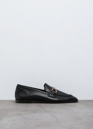 Кожаные лоферы zara