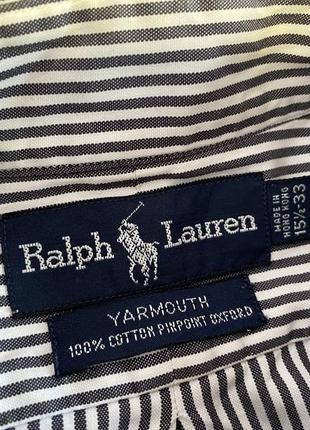 Polo ralph lauren yarmouth мужская рубашка в полоску р 15 1/2-33 оригинал4 фото