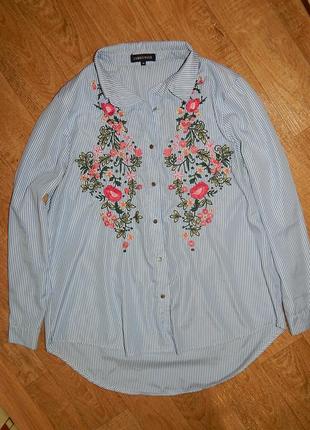 Блузка с вышивкой 14 размер4 фото
