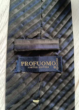 Шовкова краватка у смужку, італія.6 фото