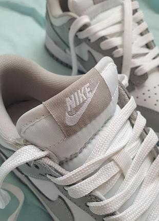 Кроссовки nike sb dunk low •grey white•5 фото