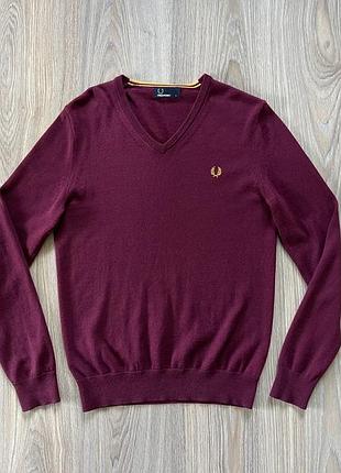 Чоловічий теплий вовняний светр fred perry