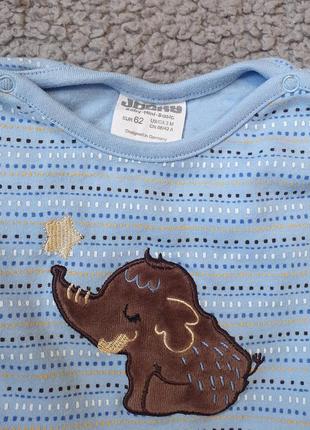 Детская кофта, кофточка свитер со слоником для малыша мальчика девочки4 фото