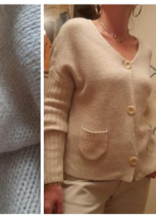 Кардиган вовняний кофта вовна 35% ангора 15% intimissimi