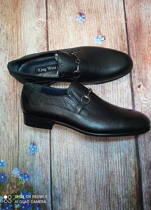 Мужские модельные кожаные туфли туречки. ботинки