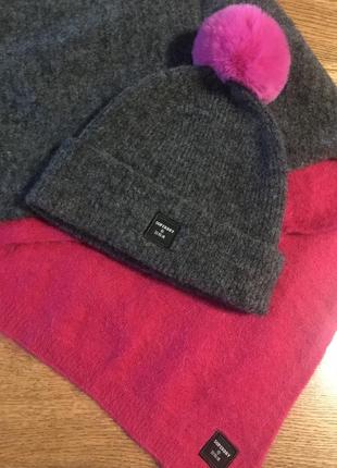 Комплект шерстяной  ( шапка, шарф ) superdry1 фото