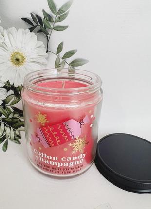 Свічка cotton candy champagne від bath and body works1 фото